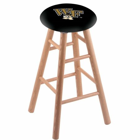 HOLLAND BAR STOOL CO Oak Counter Stool, Natural Finish, Wake Forest Seat RC24OSNat